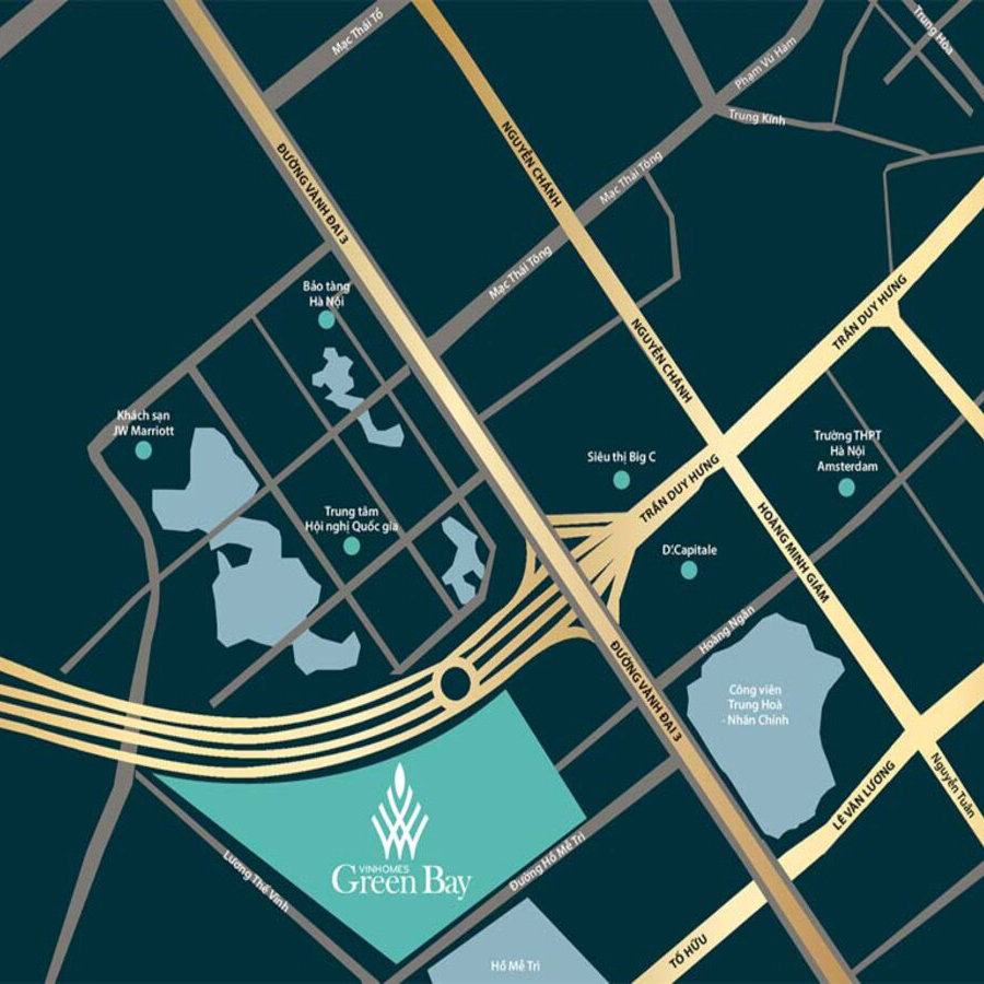 Vị trí dự án Vinhomes Green Bay